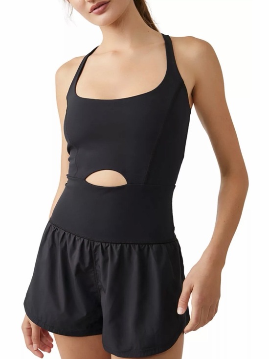 FP Movement by Free People Pants - EUC FP Movement by Free People Black Runsie Romper